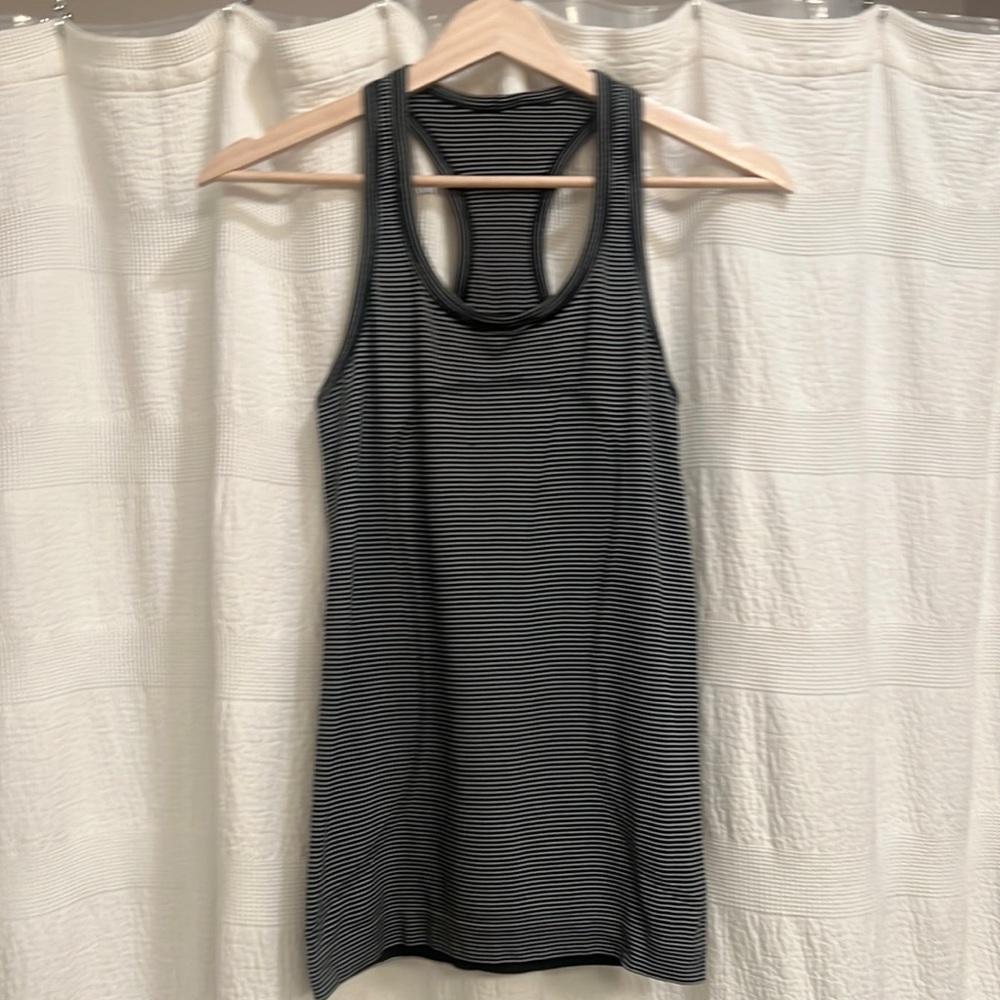 COPY - Lululemon Striped Black White Swiftly Tank 4
